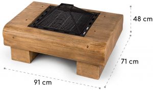 Brasero Blumfeldt Lombardia avec grille de barbecue