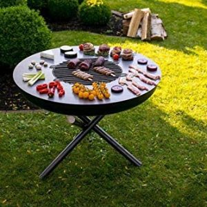 brasero plancha barbecue Black Orange